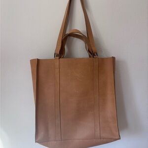 Classic Tan Leather Tote Bag ABLE Elsabet - like new